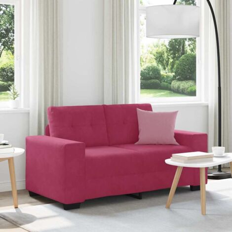 vidaXL Divano a due posti Rosso Vino 160 cm Velluto