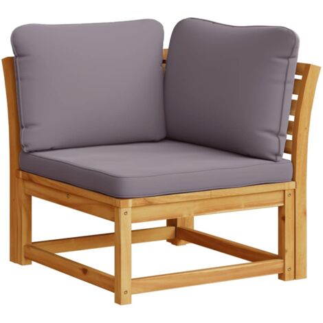 vidaXL Divano Angolare Giardino con Cuscini 73x73x65cm Massello Acacia