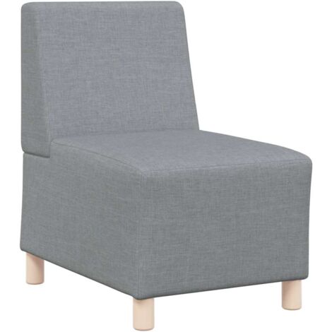 vidaXL Divano componibile senza braccioli grigio chiaro 55 cm in tessuto