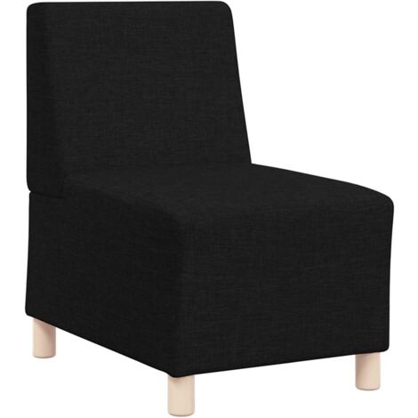 vidaXL Divano componibile senza braccioli nero 55 cm in tessuto
