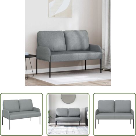 vidaXL Divano con cuscino -  Divani con cuscino 110cm Grigio chiaro Legno compensato