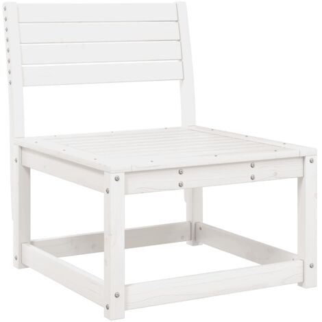 vidaXL Divano da Giardino Bianco in Legno Massello di Pino