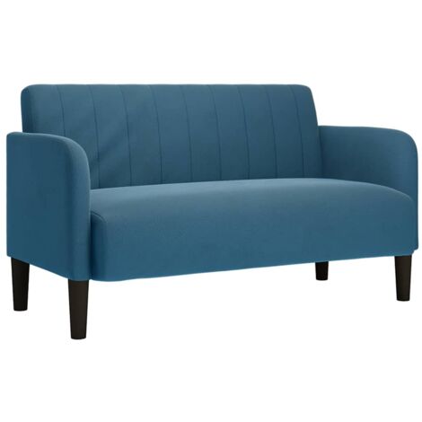 vidaXL Divano Divanetto Blu 109 cm in Velluto