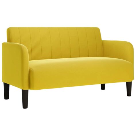 vidaXL Divano Divanetto Giallo 109 cm in Velluto