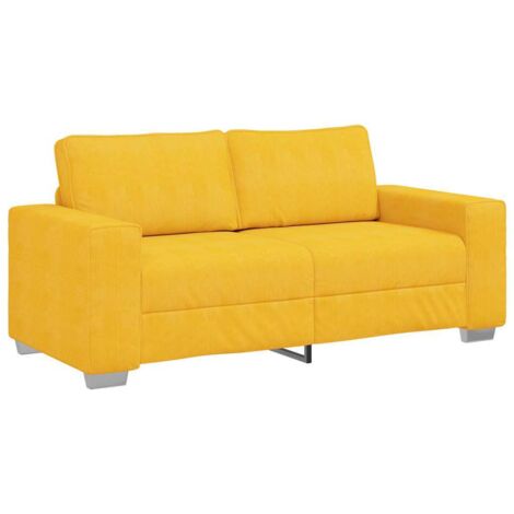 vidaXL Divano Divanetto Giallo Chiaro 140cm Tessuto di Velluto a Coste