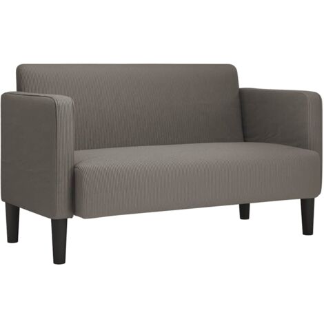 vidaXL Divano Divanetto Grigio Chiaro 109cm Tessuto di Velluto a Coste