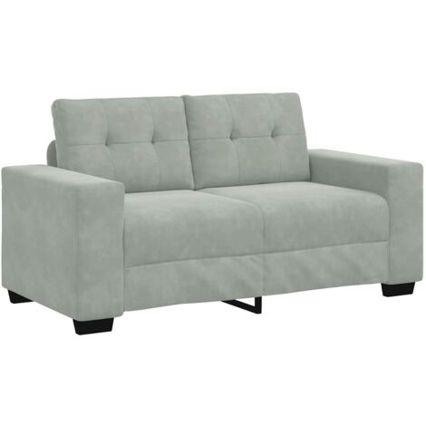 vidaXL Divano Divanetto Grigio Chiaro 120 cm in Velluto