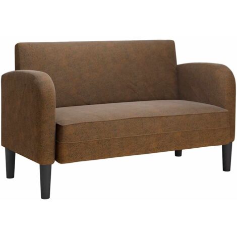 vidaXL Divano Divanetto Marrone 110 cm in Similpelle