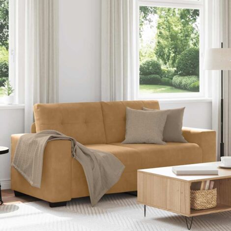 vidaXL Divano Divanetto Marrone 140 cm in Velluto