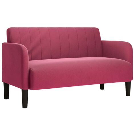 vidaXL Divano Divanetto Rosso Vino 109 cm in Velluto