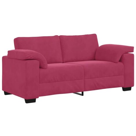 vidaXL Divano Divanetto Rosso Vino 140 cm in Velluto