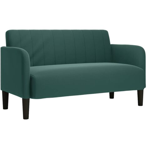 vidaXL Divano Divanetto Verde Scuro 109 cm Velluto