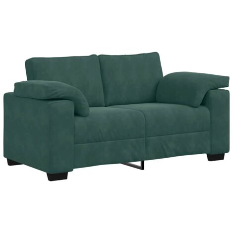 vidaXL Divano Divanetto Verde Scuro 120 cm Velluto