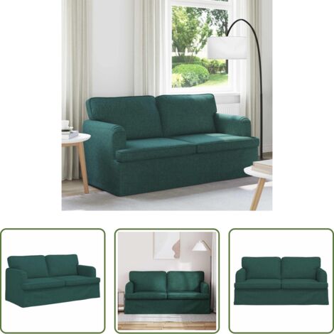 vidaXL Divano ergonomico -  Divano Verde Scuro 142 x 80 x 85 cm Tessuto
