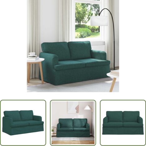 vidaXL Divano ergonomico -  Divano Verde Scuro 144 x 80 x 85 cm Tessuto