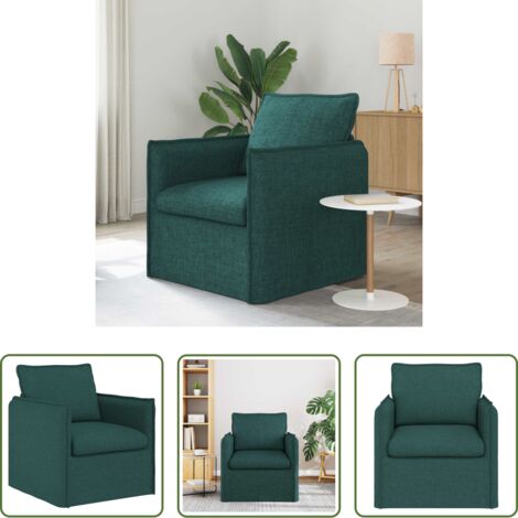 vidaXL Divano ergonomico -  Divano Verde Scuro 195 x 82 x 85 cm Tessuto