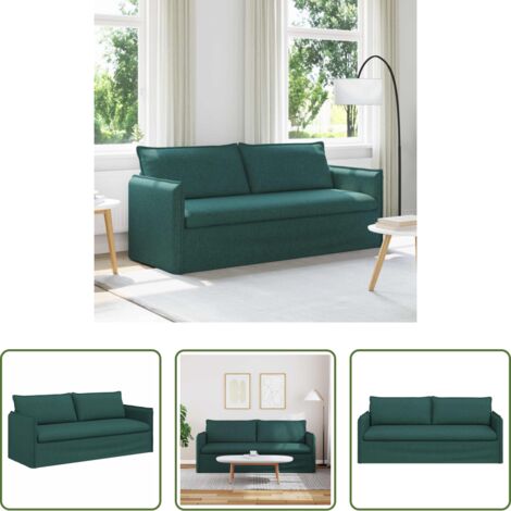 vidaXL Divano ergonomico -  Divano Verde Scuro 196 x 82 x 85 cm Tessuto