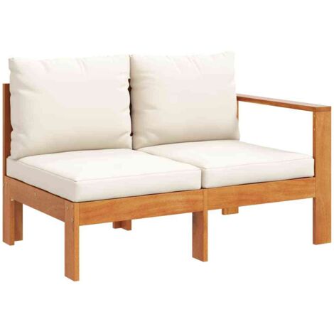 vidaXL Divano Giardino con 1 Bracciolo 2 Posti Legno Massello Acacia