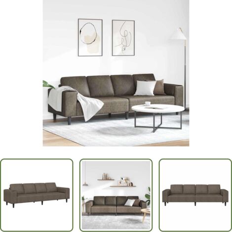 vidaXL Divano in compensato -  Divano per Soggiorno Grigio scuro 250 x 77 x 76 cm