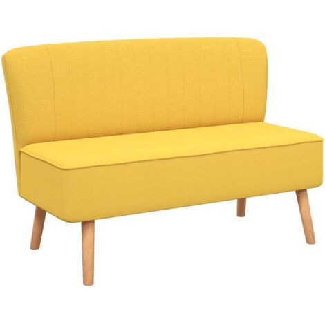 vidaXL Divano in Tessuto 117x55,5x77 cm Giallo
