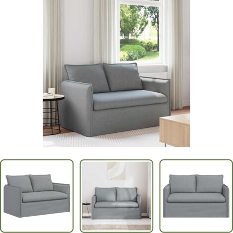 vidaXL Divano in tessuto -  Divano Grigio chiaro 136 x 82 x 85 cm Tessuto