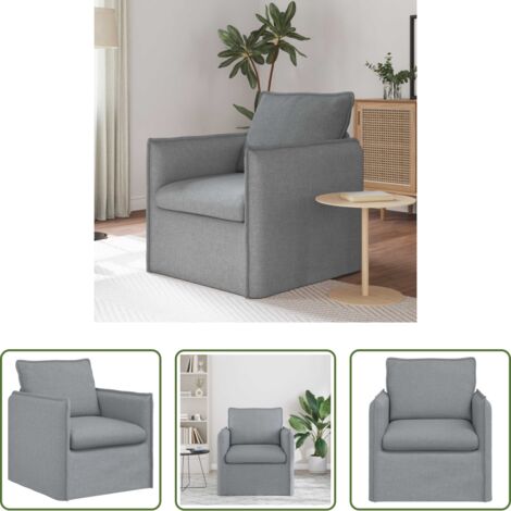 vidaXL Divano in tessuto -  Divano Grigio chiaro 195 x 82 x 85 cm Tessuto