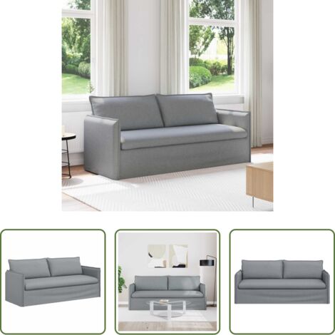 vidaXL Divano in tessuto -  Divano Grigio chiaro 196 x 82 x 85 cm Tessuto