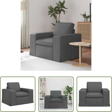 vidaXL Divano in tessuto -  Divano Grigio scuro 103 x 80 x 82 cm Tessuto