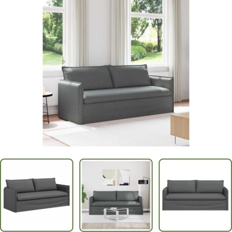 vidaXL Divano in tessuto -  Divano Grigio scuro 196 x 82 x 85 cm Tessuto
