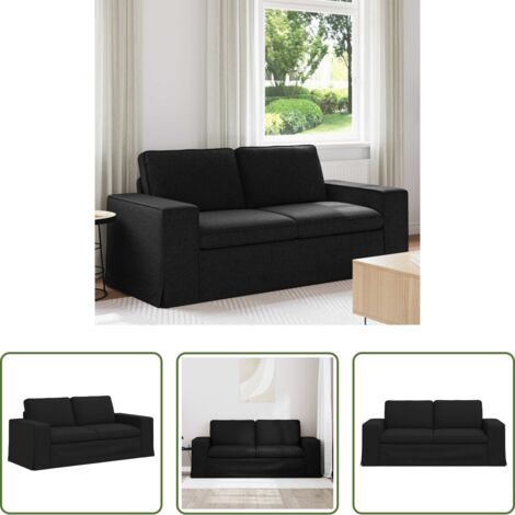 vidaXL Divano in tessuto -  Divano Nero 182 x 80 x 82 cm Tessuto