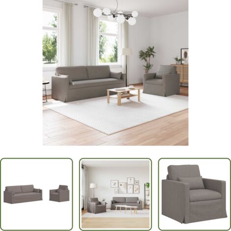 vidaXL Divano in tessuto -  Set di divani 2 pcs Talpa 198 x 78 x 80 cm Tessuto