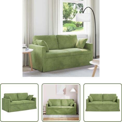 vidaXL Divano in velluto -  Divano Verde chiaro 158 x 78 x 80 cm Velluto