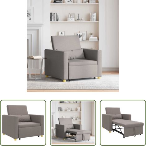 vidaXL Divano letto 3-in-1 -  Divano letto estraibile singolo Talpa 90 x 165 x 87 cm Tessuto