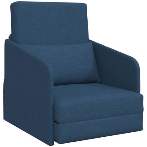 vidaXL Divano letto Blu 65 x 80 x 83 cm Tessuto