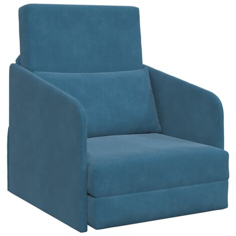 vidaXL Divano letto Blu 65 x 80 x 83 cm Velluto