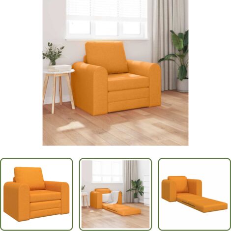 vidaXL Divano letto convertibile -  Divano letto Giallo Scuro 98 x 71 x 83 cm Tessuto