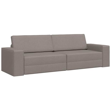 vidaXL Divano Letto con Letto Estraibile Crema 90x200 cm in Tessuto