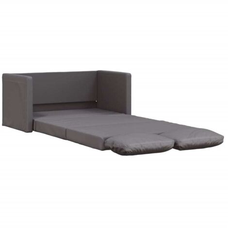 vidaXL Divano Letto da Terra 2 in 1 Grigio 112x174x55 cm Similpelle