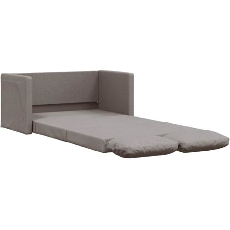 vidaXL Divano Letto da Terra 2 in 1 Tortora 112x174x55 cm Tessuto