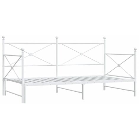vidaXL Divano Letto Estraibile senza Materasso 100x190 cm in Acciaio