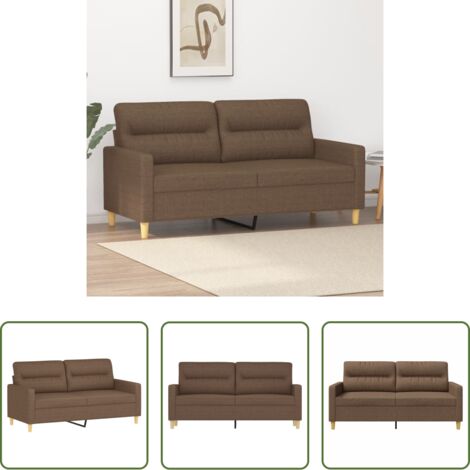 vidaXL Divano marrone -  Divano a 2 Posti Marrone 140 cm in Tessuto