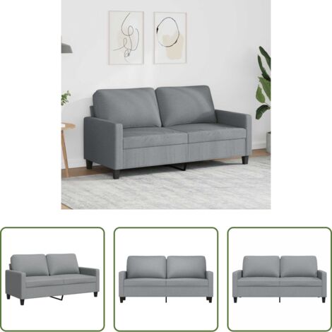 vidaXL Divano moderno -  Divano a 2 Posti Grigio Chiaro 140 cm in Tessuto