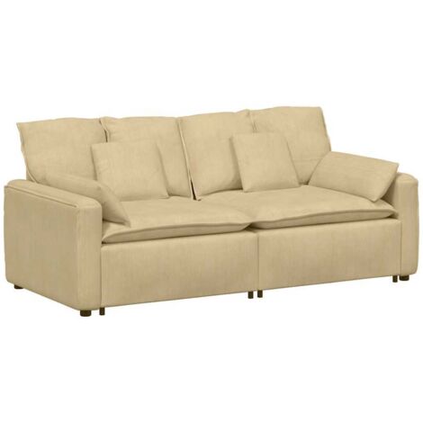 vidaXL Divano Modulare con Cuscini Verde Grigio