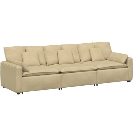 vidaXL Divano Modulare con Cuscini Verde Grigio