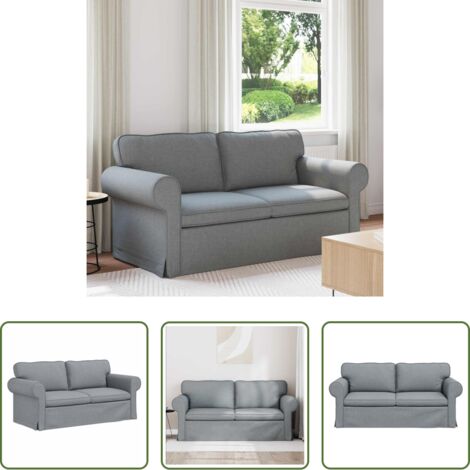 vidaXL Divano modulare -  Divano Grigio chiaro 175 x 82 x 80 cm Tessuto