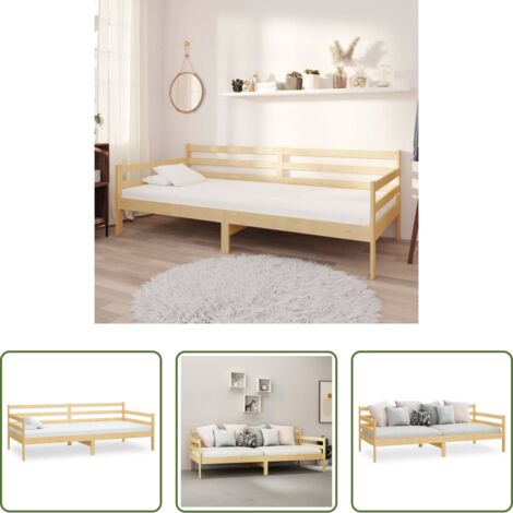 vidaXL Divano multifunzionale -  Dormeuse in Legno Massello di Pino 90x200 cm