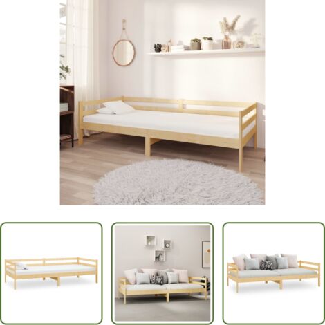 vidaXL Divano multifunzionale -  Dormeuse in Legno Massello di Pino 90x200 cm