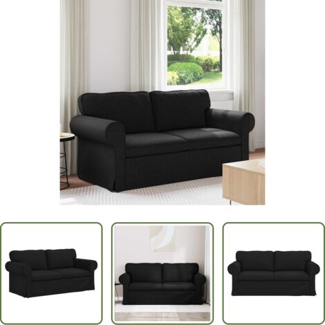vidaXL Divano nero -  Divano Nero 175 x 82 x 80 cm Tessuto