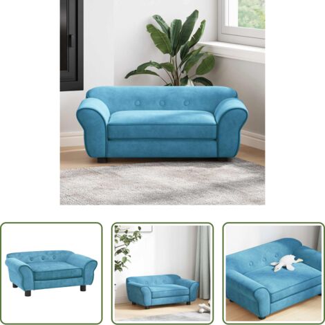 vidaXL Divano per animali domestici -  Divano per Cani Turchese 72x45x30 cm in Peluche