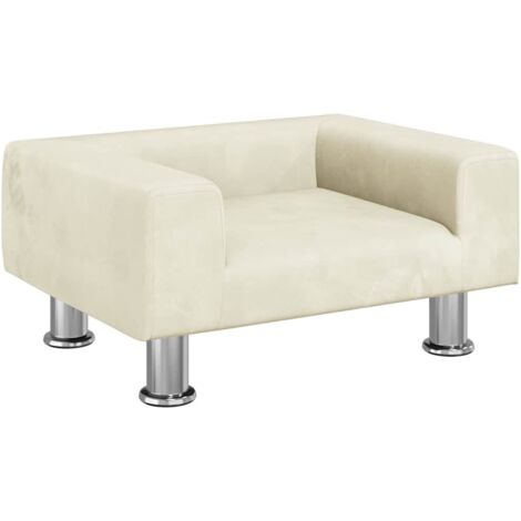 vidaXL Divano per Bambini Crema 50x40x26,5 cm in Velluto